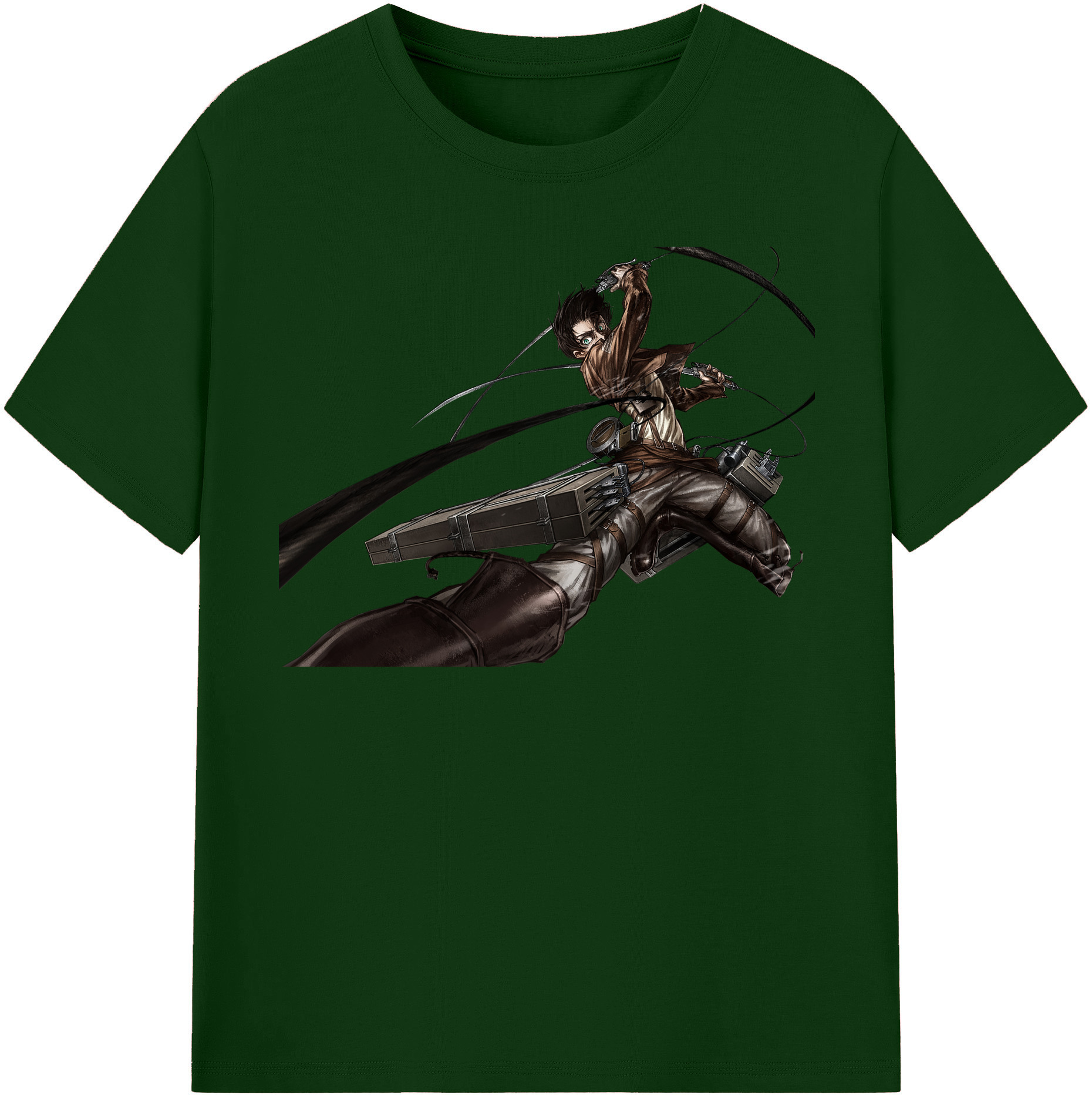 （画像用） 進撃の巨人 エレン･イェーガー Attack on Titan Eren Jäger 綿100％半袖Tシャツ（フロントプリント）